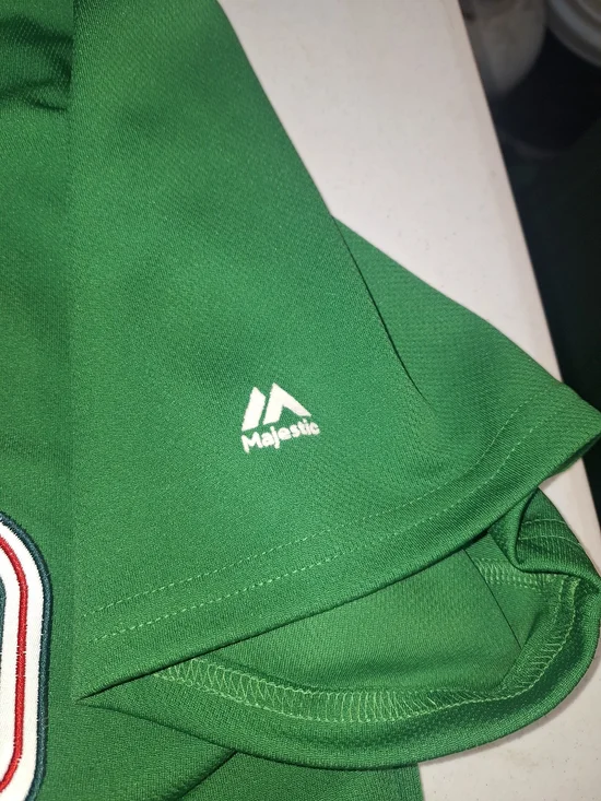 Majestic Mexico Green Baseball Jersey - Picture 3 of 8